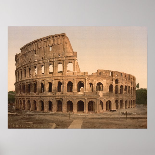 Poster Exterior do Colosseum, Roma, Itália (Frente)