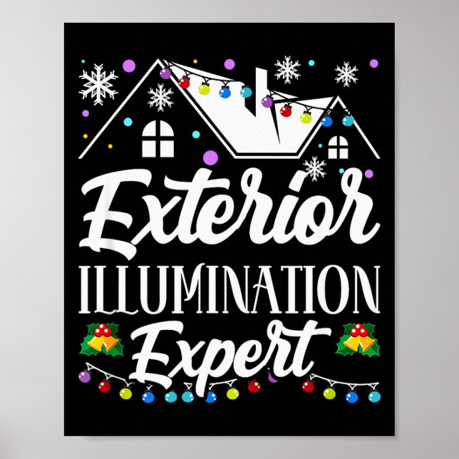 Poster Exterior Illumination Expert Funny Christmas Decor (Frente)