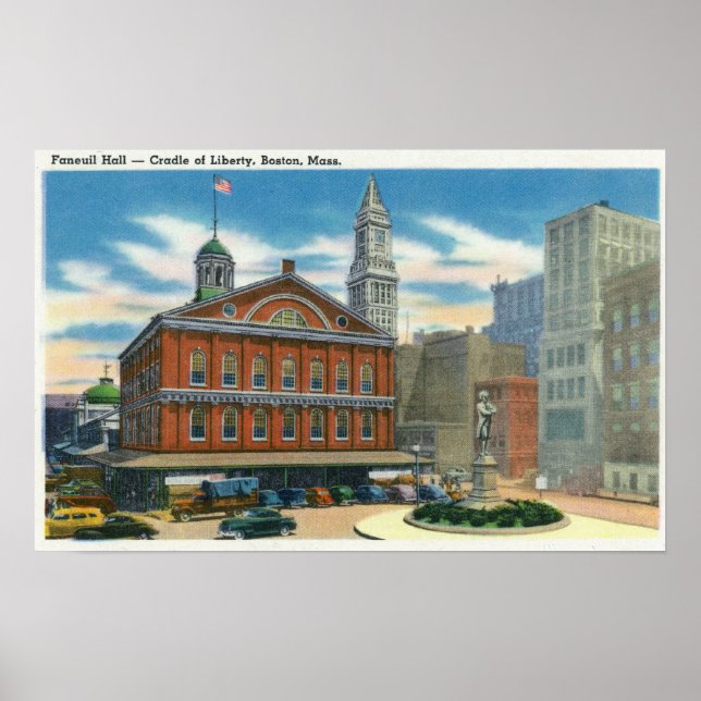 Pôster Exterior View of Faneuil Hall # 2 (Frente)