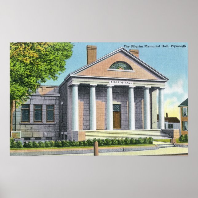 Pôster Exterior View of the Pilgrim Memorial Hall (Frente)