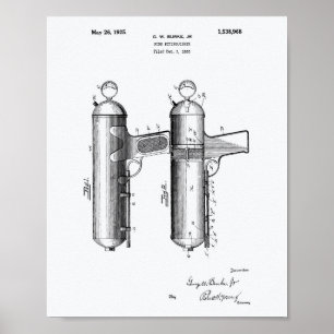Pôster Extintor de Fogo 1925 Arte Patente - Livro Branco