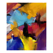 Poster Extra Grand Modèle "Abstrato 1412"