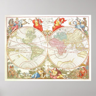 Poster Extra Grande do Mapa Mundial c1694