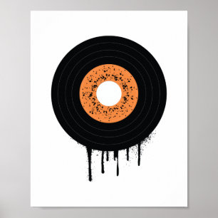 Poster Extraindo Registro De Vinil Lp