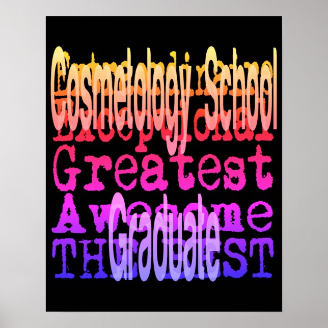 Poster Extraordinário do Formando da Cosmetology School (Frente)