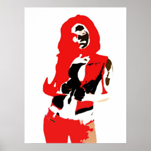 Poster extravagante da menina de Jasen Sousa