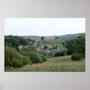 Pôster Eyam, a vila histórica do praga em Derbyshire