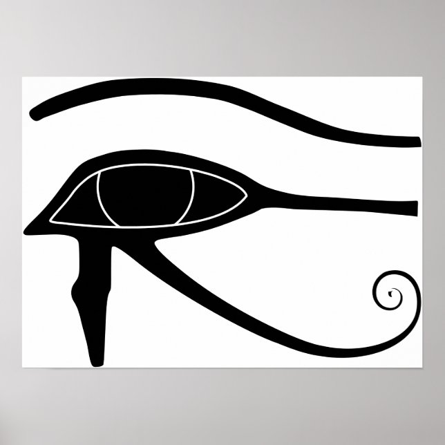 Poster Eye of Horus - Horusauge Hieroglyphs Hyroglyphen (Frente)