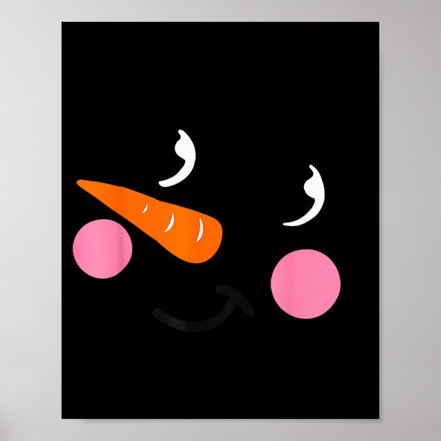 Poster Eyelashes Christmas Outfit Snowman Face Costume Gi (Frente)