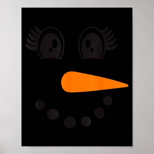 Poster Eyelashes Christmas Outfit Snowman Face Costume Gi (Frente)