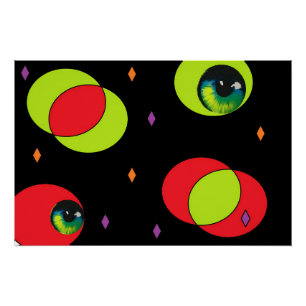 Pôster Eyezeen - Arte Abstrata de Ken Gage