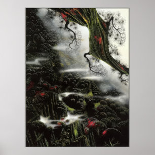 Poster Eyvind Earle -  Farrapos de Nevoeiro e Galho -  19