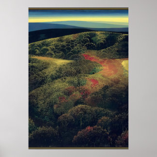 Poster Eyvind Earle -  Final de Outubro - Realismo Mágico