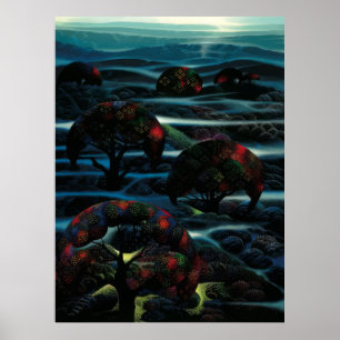 Poster Eyvind Earle - Jardim dos Sonhos - 1990; Estados U