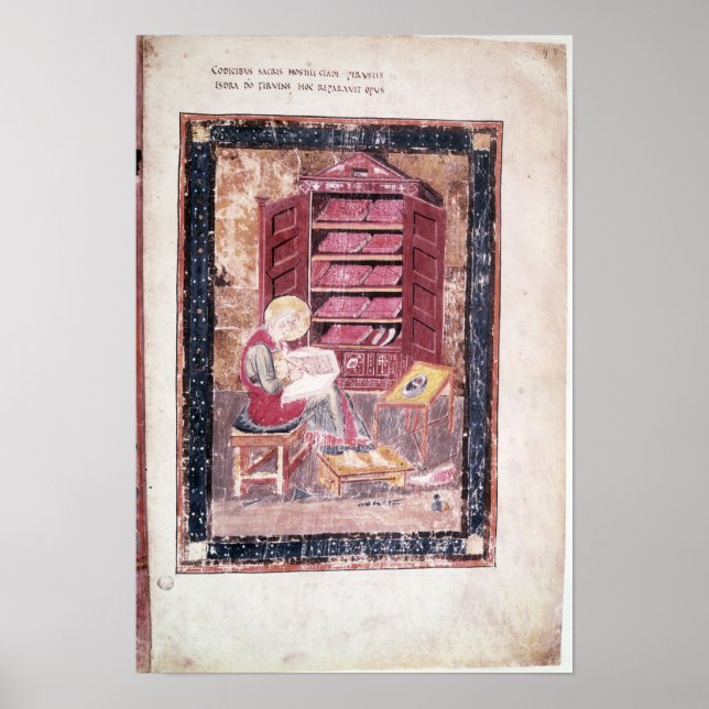 Poster Ezra escrevendo os livros sagrados (Frente)