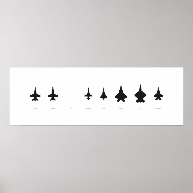 Poster F17-35 Fighter Sihlouettes (Frente)
