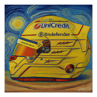 Pôster F1 Lewis Helmet