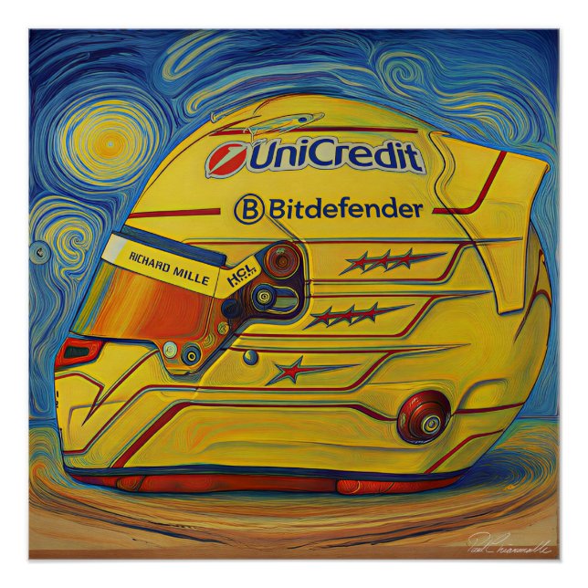 Pôster F1 Lewis Helmet