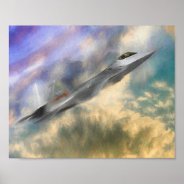 POSTER F22 JATOS DE RAPTOR SOBRE A AMÉRICA