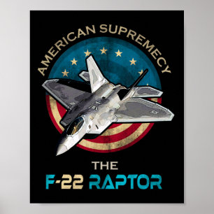 Poster F22 Raptor Americano de Cargueiro Patriótico Jet 4