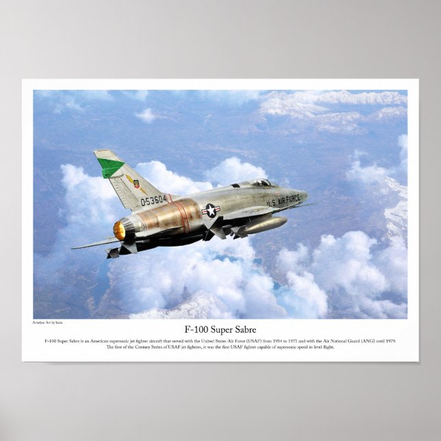 Poster F-100 Super Saber (Frente)