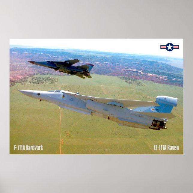Poster F-111A AARDVARK e EF-111A RAVEN (Frente)