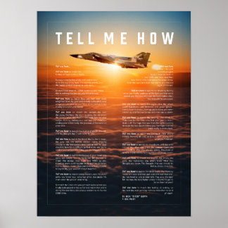 Poster F-111F with Tell Me How ode to flight