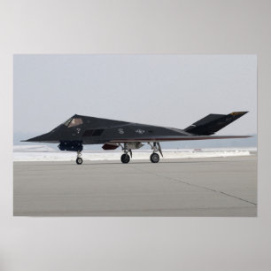 Poster F-117 Nighthawk Stealth Fighter Aircraft