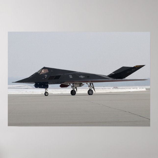 Poster F-117 Nighthawk Stealth Fighter Aircraft (Frente)