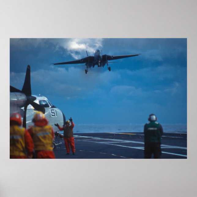 Pôster F-14 Aterrissagem Tomcat no porta-aviões (Frente)