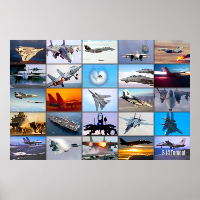 POSTER F-14 "MONTAGEM TOMCAT" (Frente)