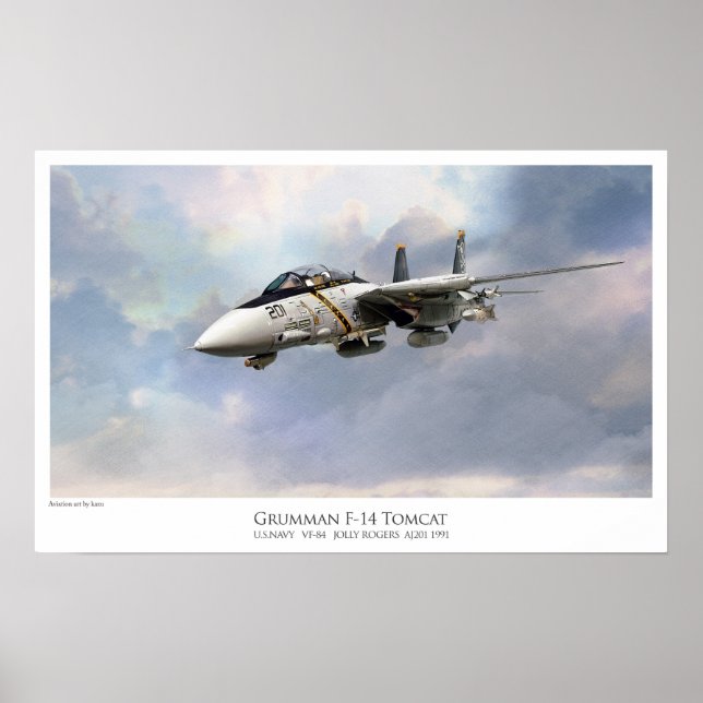 POSTER F-14A TOMCAT VF-84 JOLLY ROGERS (Frente)