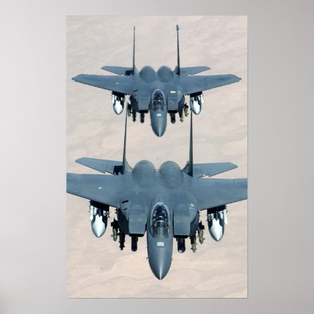 Poster F-15E Aeronaves de águia em greve (Frente)