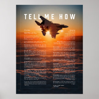 Poster F-15E com Diga-me como me odo aos pilotos militare