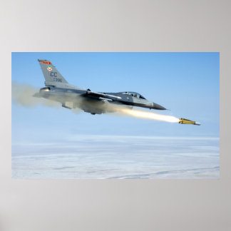 Poster F-16 Aciona Míssil Maverick