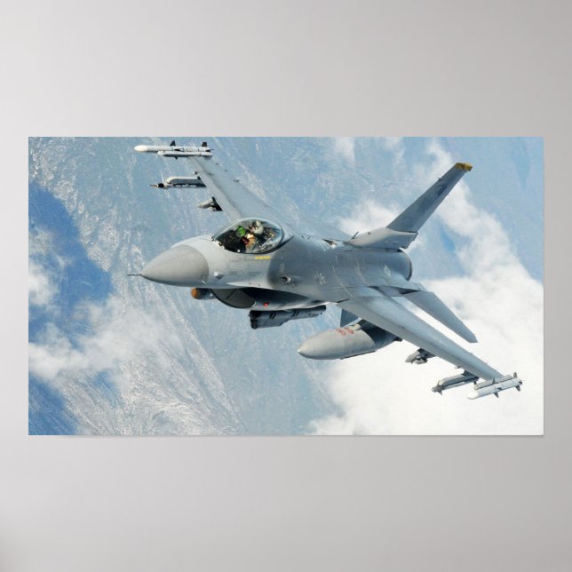 Poster F-16 Combate a aeronaves Falcão (Frente)