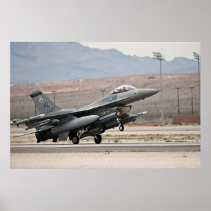 Poster F-16 Combate a aeronaves Falcão