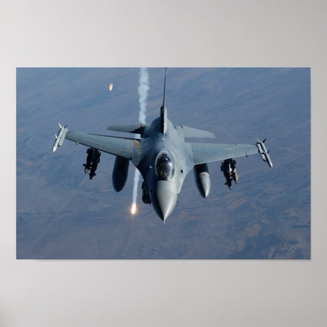 Poster F-16 Combate a aeronaves Falcão (Frente)