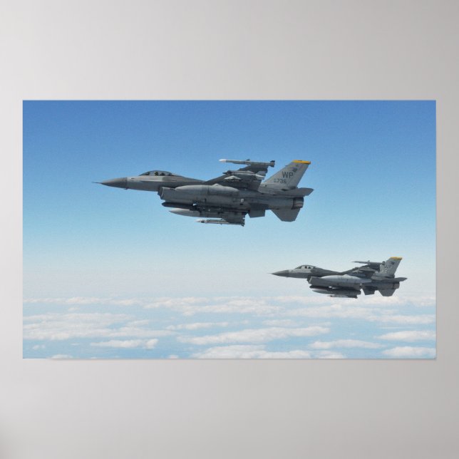 Poster F-16 Combate a aeronaves Falcão (Frente)