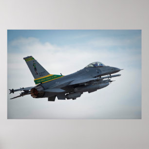 Poster F-16 Combate a aeronaves Falcão