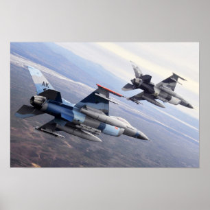 Poster F-16 Combate a aeronaves Falcão