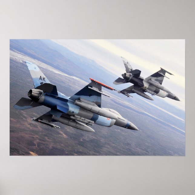 Poster F-16 Combate a aeronaves Falcão (Frente)