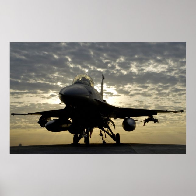 Poster F-16 Combate a aeronaves Falcão (Frente)