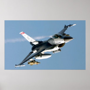 Poster F-16 Combate a aeronaves Falcão