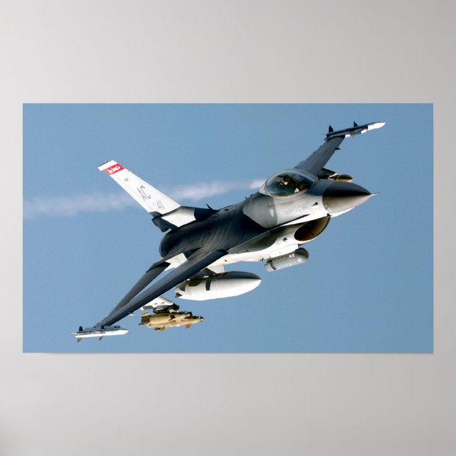 Poster F-16 Combate a aeronaves Falcão (Frente)