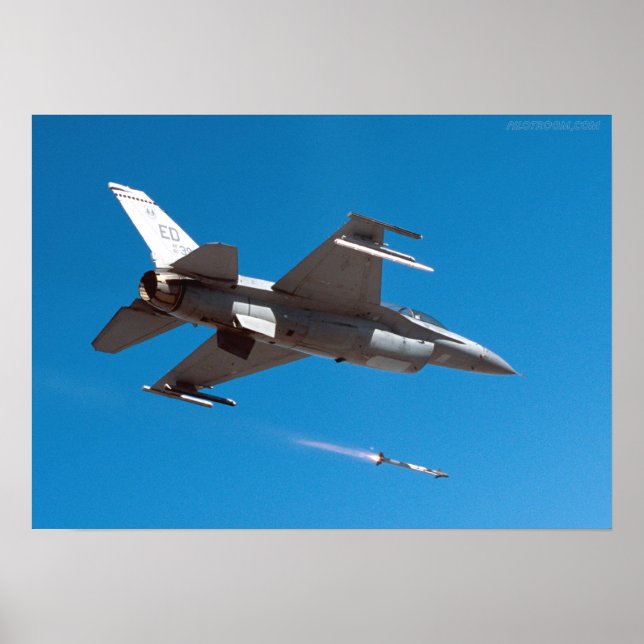 Poster F-16 Míssil Falcon Disparador (Frente)