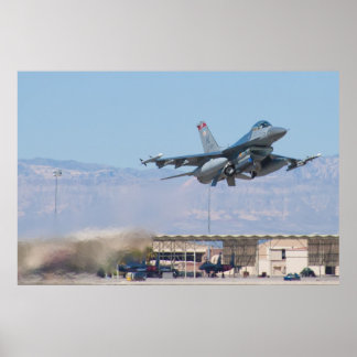 Poster F-16C Falcão de Combate HL AF 89 149 Descolagem