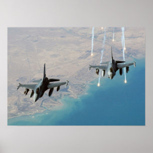 Poster F-16C Luta contra as aeronaves Falcões