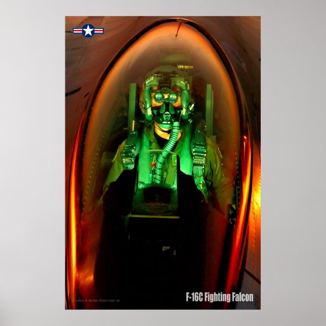 POSTER F-16C PILOTO DE FALCON DE LUTA (Frente)