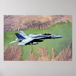 Pôster F-18 sobre o Afeganistão.